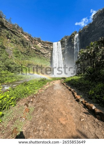 view of the imposing waterfall