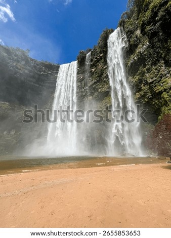 view of the imposing waterfall