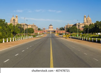View Of The Indian Parliament In New Delhi, India
