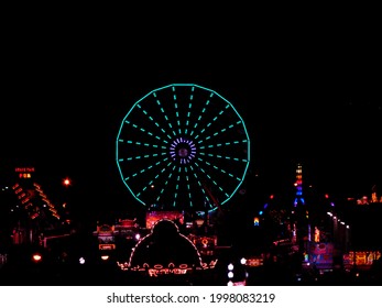 View Of The Indiana State Fair By Night