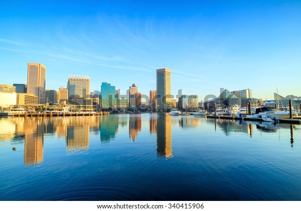 View Inner Harbor Area Downtown Baltimore Stock Photo (Edit Now) 340415906