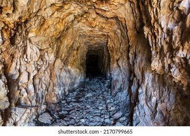 View inside abandoned gold mine near Mammoth Lakes in the Sierra Nevada Mountains of California. - Shutterstock ID 2170799665