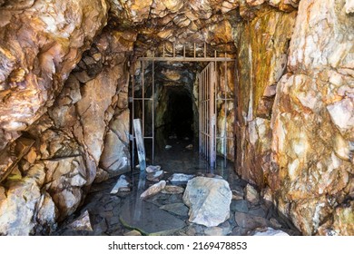 View inside abandoned mine near Mammoth Lakes in the Sierra Nevada Mountains of California. - Shutterstock ID 2169478853