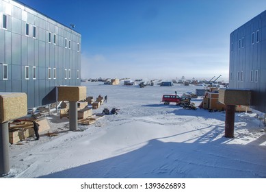 View From Inside American Amundsen-Scott South Pole Station In Antarctica