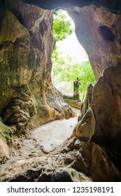 view from inside in the cave on top