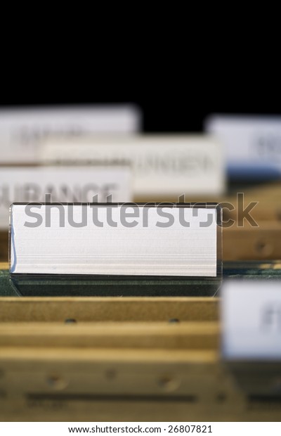 View Inside Filing Cabinet Brown File Miscellaneous Stock Image 26807821