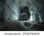 A view of the inside of an ice cave during the Iceland Glacier Tour