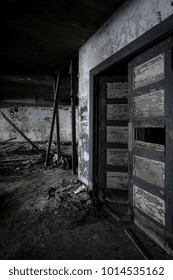 A View Inside The Long Abandoned Pennsylvania Railroad YMCA In Canton, Ohio.