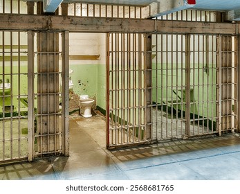 A view inside one of the prison cells at the Alcatraz federal penitentiary near San Francisco.