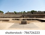 View of the inside ring of the Roman circus of Merida, Spain