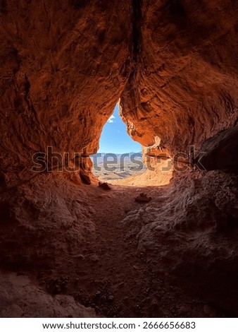 View from inside Scout Cave in St. George, Utah.