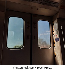 The View From Inside Of A Train