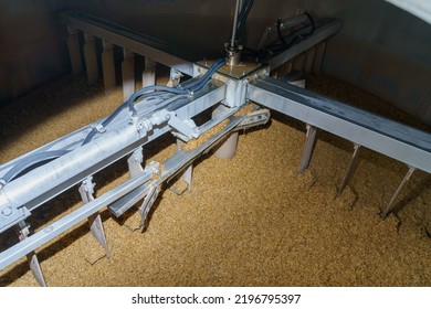 View Inside The Vat In The Process Of Brewing Beer. Background With Selective Focus And Copy Space For Text