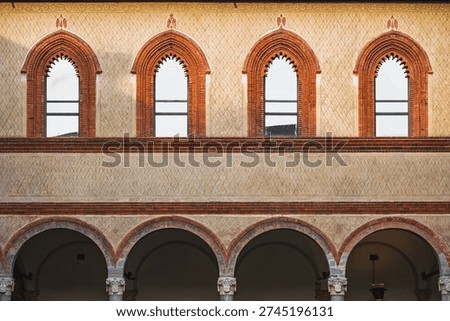 view of the interior of the Castle in the area of the Olympic flame during the 2026 Milano Cortina Winter Olympics, Milan, Italy