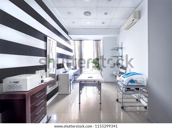 View Interior Modern Clean Massage Room Royalty Free Stock