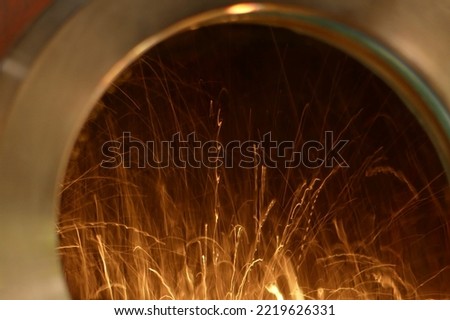 view into a sparkling rum still