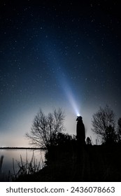 The view into the starry sky
