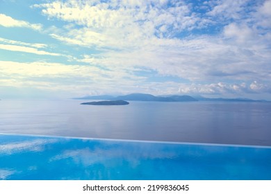 View Island From Infinity Pool Greece Villa