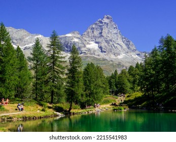 View Of The Italian Alps In The Northern Region Of Aosta Valley