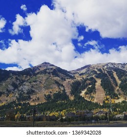 View Of Jackson Hole Resort Mountain Wyoming