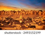 View of Jaisalmer fort , market, and the city, Rajasthan, India