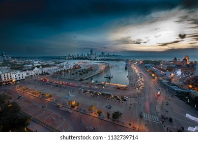 View Of The  Julio Cesar Turbay Ayala Cartagena De Indias Convention Center And The Neighborhood, Cartagena Colombia. 