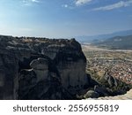 View of Kalabaka from Monastaries in Meteora, Greece