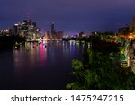 The view from Kangaroo Point Lookout in Brisbane, Australia.