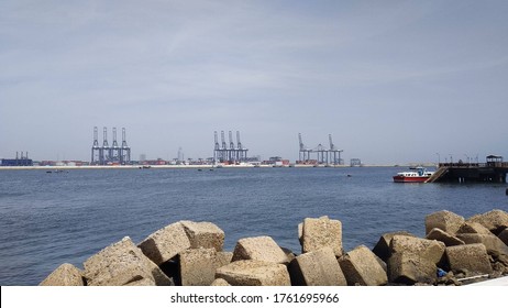 A View Of Karachi Port From Manora Island.