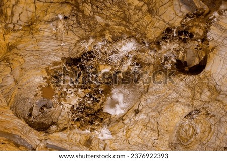A view of the karst decoration in the Ochtina aragonite cave