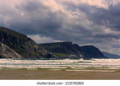 View Of The Keel Beach On Achill Island In Ireland