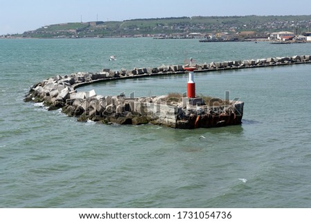 View of the Kerch Strait from the side of the ferry