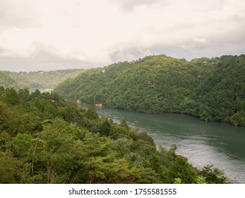 View Of Kiso River At Gifu Prefecture