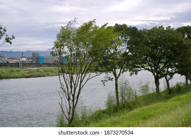 The View Of Kiso River In Japan.