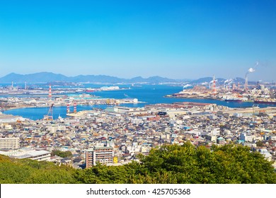 View of Kitakyushu City around Wakamatsu-ku