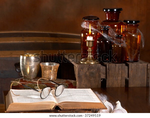 View Kitchen Wizard Witch Recipe Books Stock Photo Edit Now