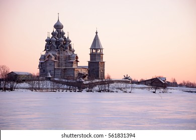 View Of Kizhi Island At The Sunset, Karelia Republic, Russia