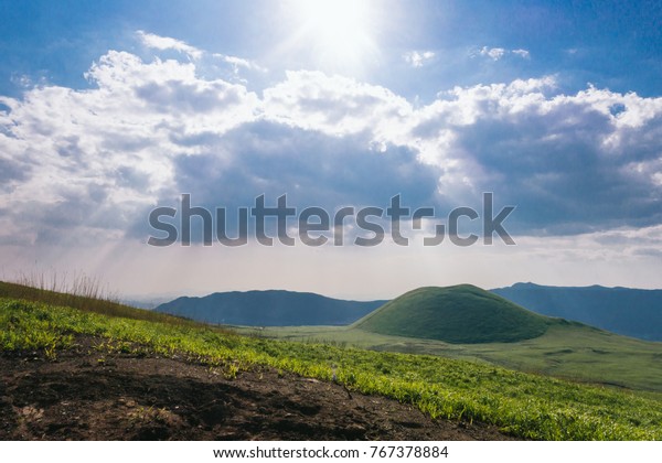 View Komezuka Dome Hill Mount Aso Stock Photo Edit Now