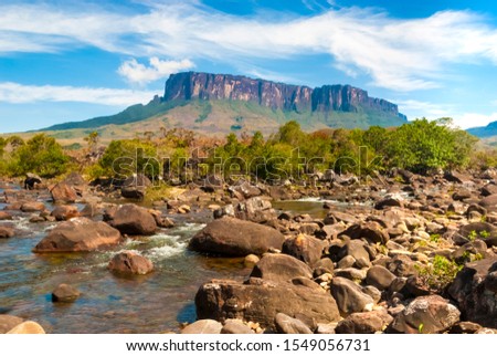 View of Kukenan Table Mount, La Gran Sabana, Canaima National Park, Venezuela