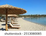 View of Lagonisi beach, Ormos Panagias - Greece