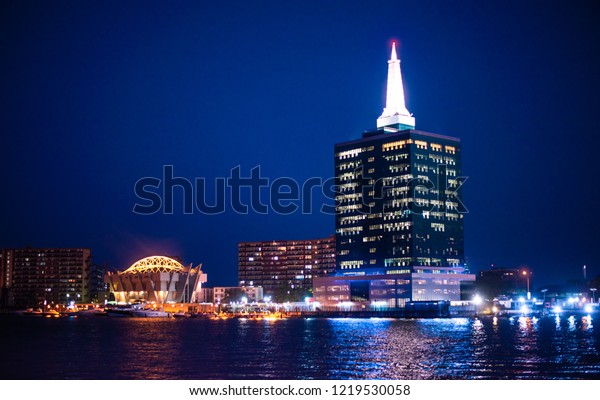 View Lagos Lagoon Night Victoria Island Stock Photo (Edit Now) 1219530058