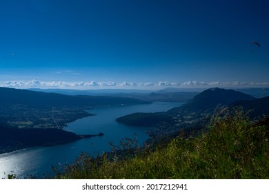 View of lake Annecy col de la Forclaz