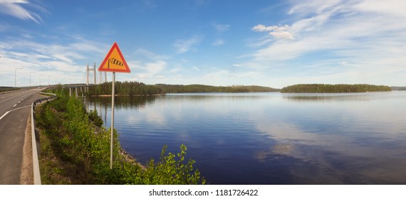 View At Päijänne Lake With Kärkinen Bridge