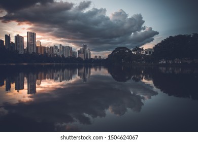 View Of Igapó Lake In The City Of Londrina In Brazil.