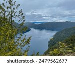 view of lake crescent near mt. storm king