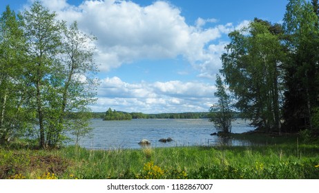 View Of Päijänne Lake In Finland In Summer