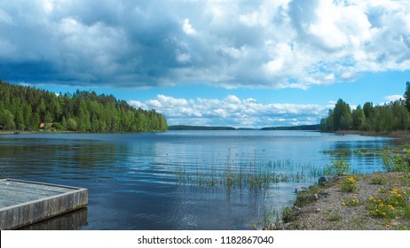 View Of Päijänne Lake In Finland In Summer