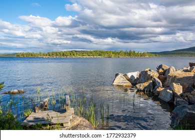 View Of The Lake Inari In Summer, Lapland, Finland