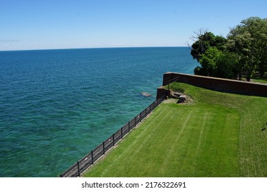 View of Lake Ontario from Old Fort Niagara in Youngstown, New York