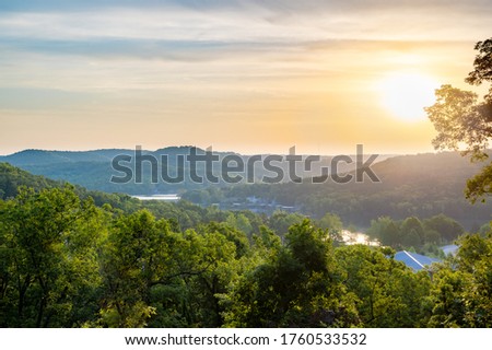 View of Lake of the Ozarks in Missouri at Sunrise